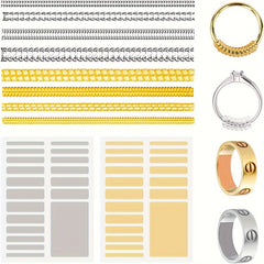 46pcs Invisible Ring Size Adjuster For Loose Rings Male And Female
