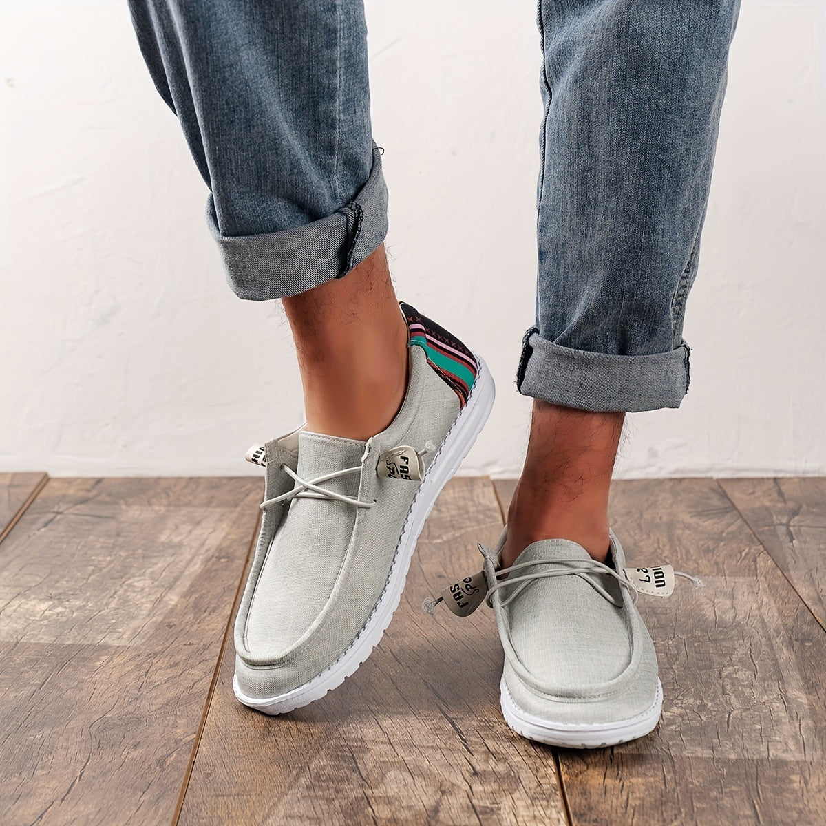 Men's Moc Toe Lace-up Sneakers Comfortable