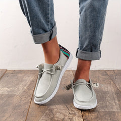 Men's Moc Toe Lace-up Sneakers Comfortable