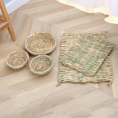 Artificial Bird Woven Nest Ornament for Home Garden Wedding Easter Props