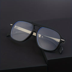 Retro Double Beam Sunglasses Large Frame Men Driving UV Protection