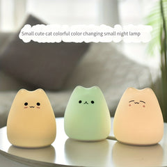 Adorable Cat Silicone Night Light for Kids