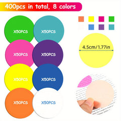 400 Sheets 8pcs Round Index Stickers Set G473