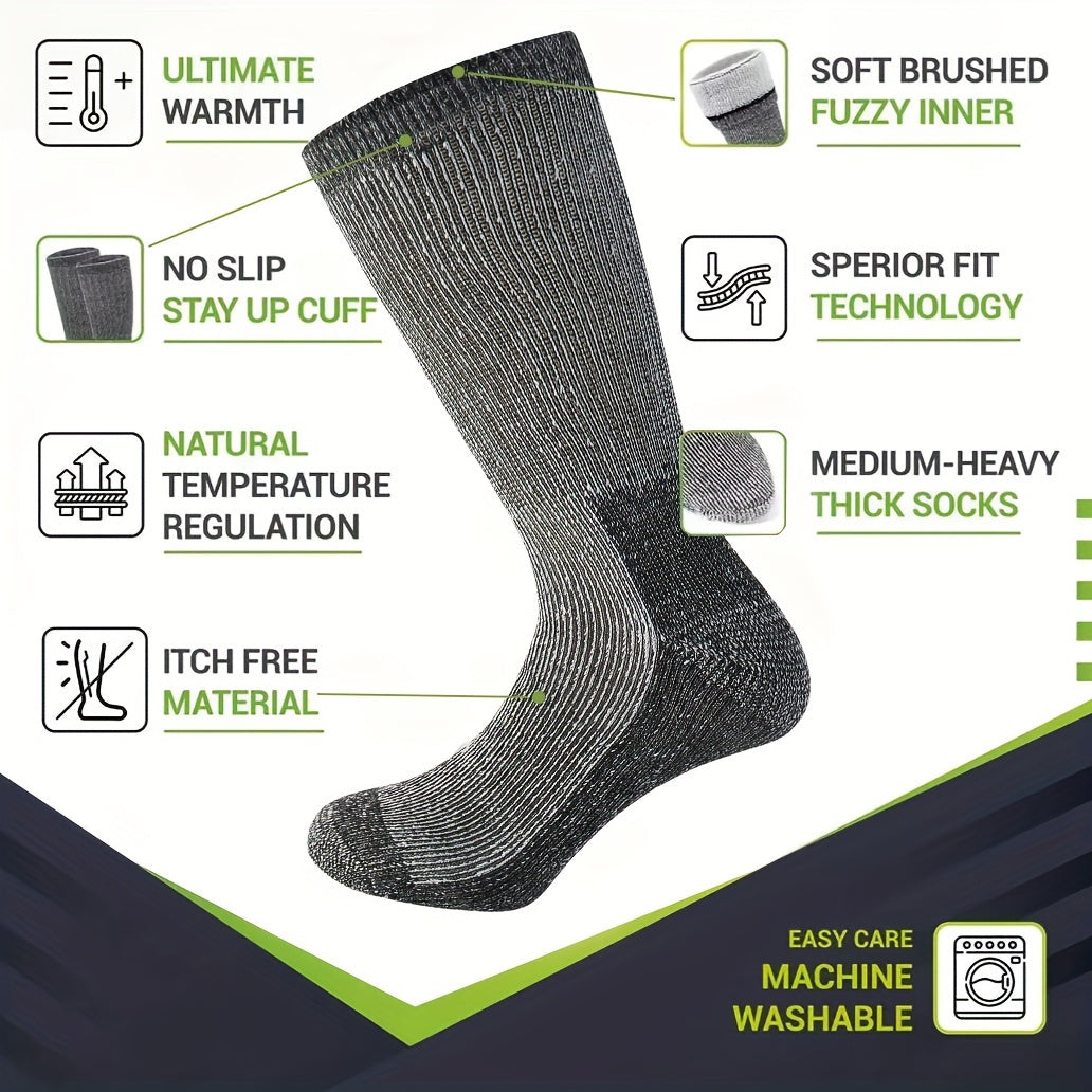 Men's Sports Wool Socks - Shock Absorbing & Wear Resistant