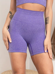 Women's Seamless Hip Lifting Yoga Sports Shorts Breathable Wide Waistband