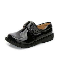 Boys Loafer Shoes Hook And Loop Fastener Casual Outdoor Round Toe Oxford Uniform