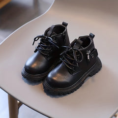 Girls' Non-Slip Ankle Boots with Zipper