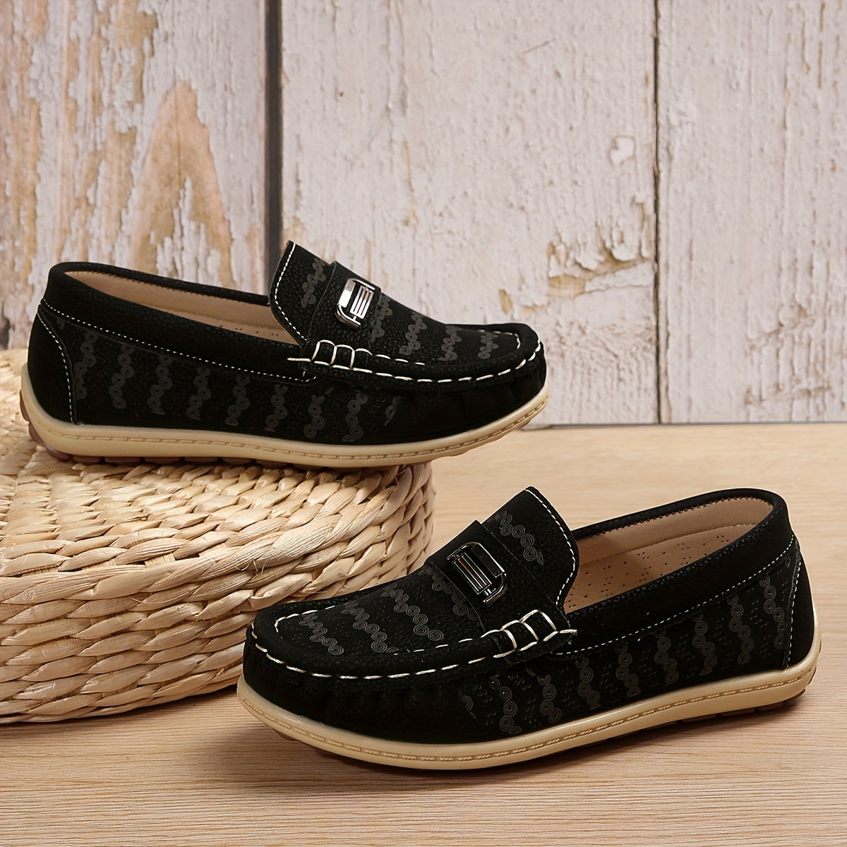 Kid's PU Leather Loafer Shoes Non Slip Sneakers for Outdoor Activities