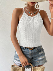 Y2K Lace Up Halter Cami Tank Top