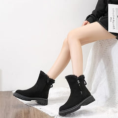 Women's Thermal Platform Boots Side Zipper Snow Boots