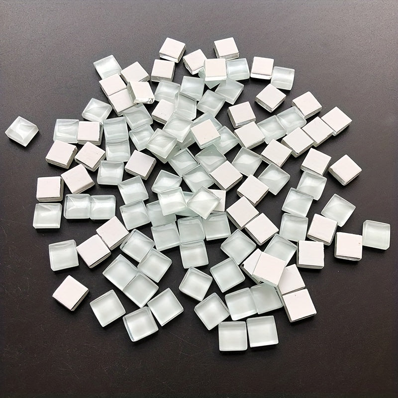 105pcs 1.0cm Colorful Glass Mosaic Tiles for DIY Crafts