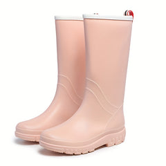 Women's High Tube Rain Boots Waterproof Anti Slip Work Shoes