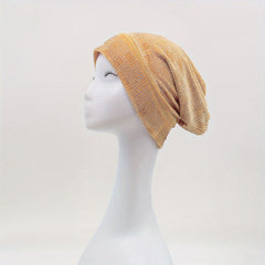 Rhinestone Velvet Turban Cap Slouchy Beanie Head Wrap Lightweight Bonnet