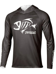 Fish Bone Print UV Protection Men's Hoodie for Gym Running