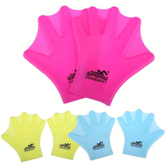 Adult Swimming Webbed Gloves Hand Paddle Silicon Diving Equipment