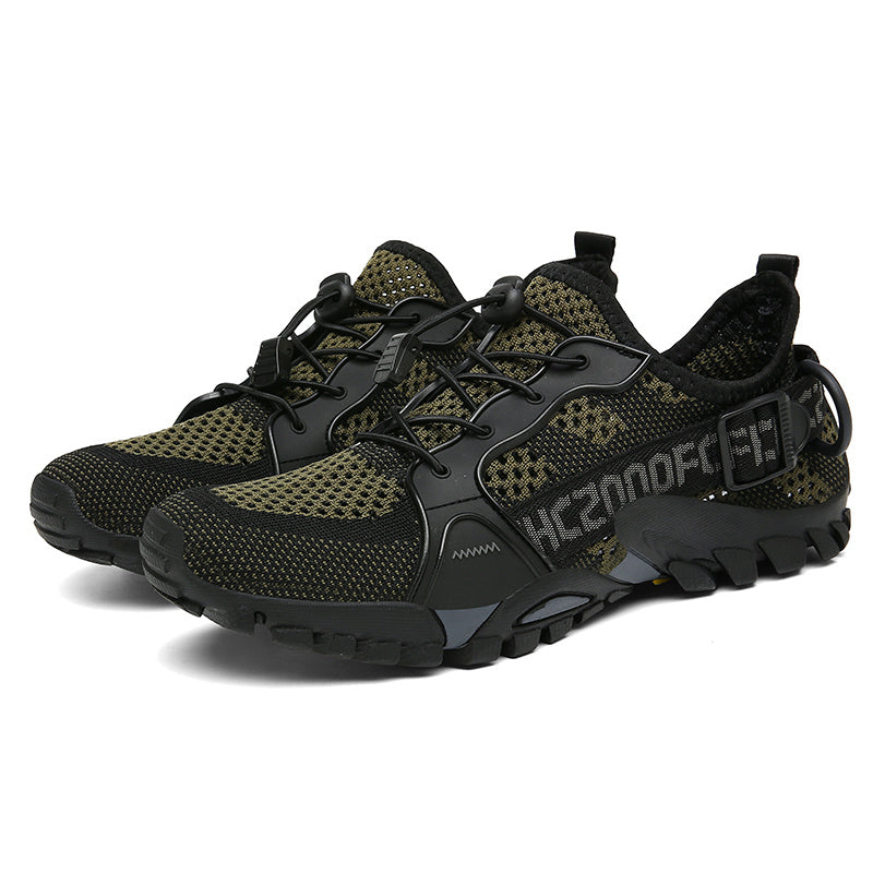Men's Hollow Out Drawstring Sneakers Barefoot Quick Dry Water Shoes