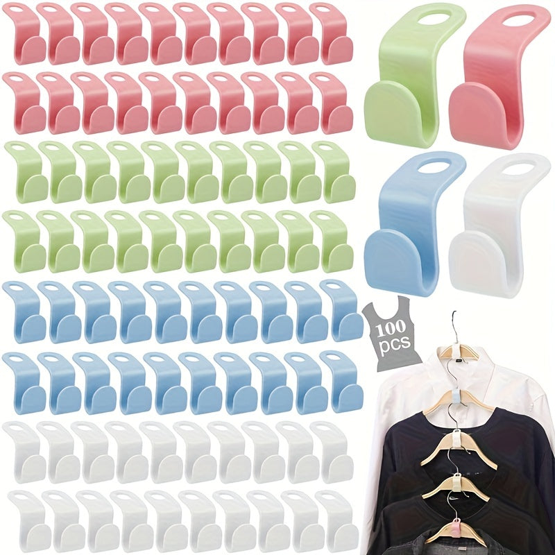 Plastic Clothes Hanger Hooks Heavy Duty Space Saving Organizer