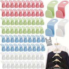 Plastic Clothes Hanger Hooks Heavy Duty Space Saving Organizer