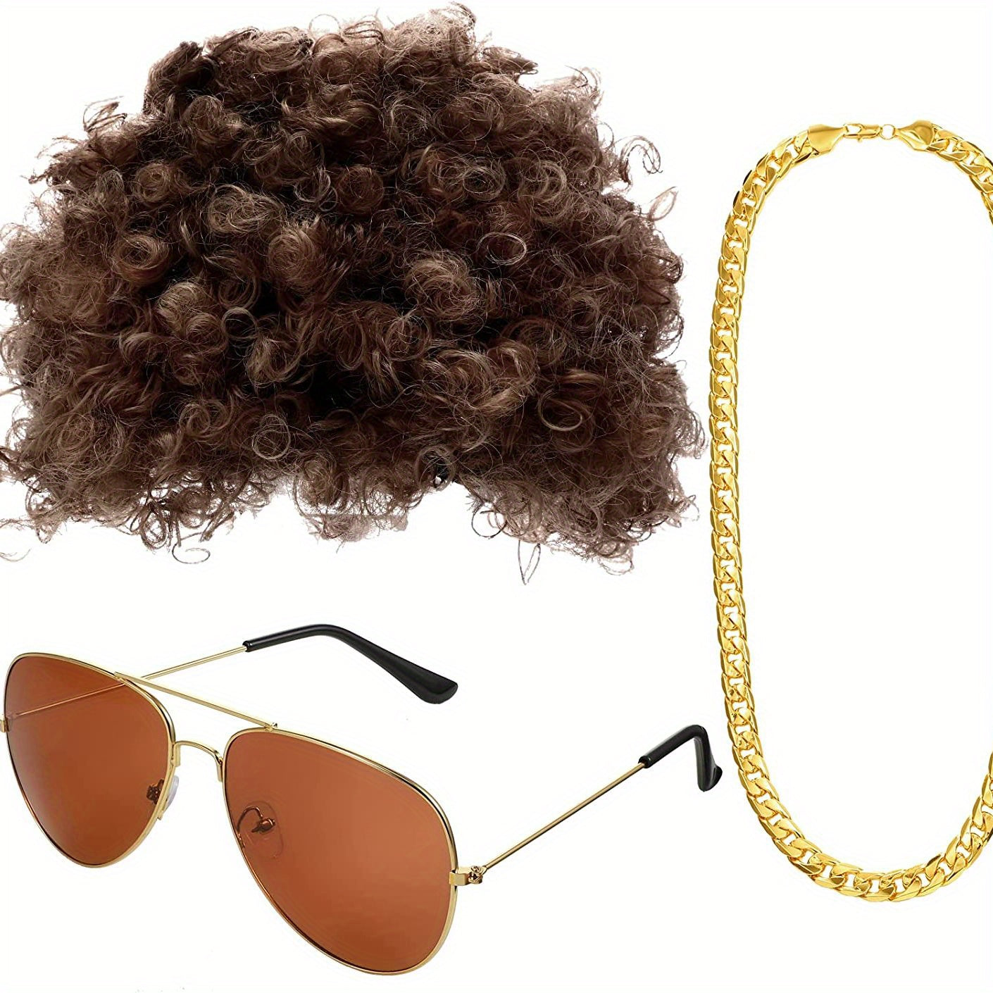 3pcs Hip Hop Style Men's Costume Accessories Sets