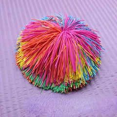 2pcs Colorful Fur Silicone Rubber Balls Funny Decompression Balls