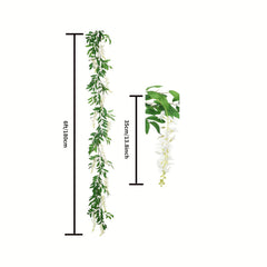2pcs 6Ft Artificial Wisteria Garland Silk Hanging Flower