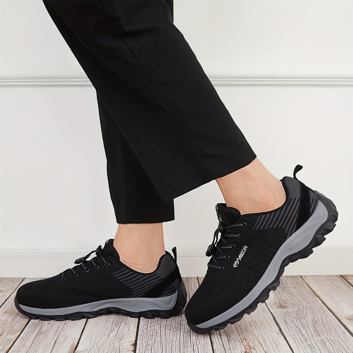 Men's Knitted Casual Shoes Non Slip Sneakers for Traveling Jogging