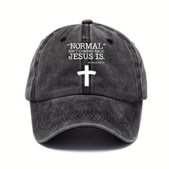 Cross Letter Print Baseball Cap Washed Distressed Dad Hats Solid Unisex Sun Hats