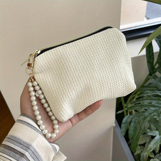 Faux Pearl Chain Lipstick Storage Bag