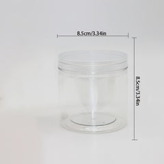 10 Clear Plastic Jars with Lids Slime Storage Craft Organizer