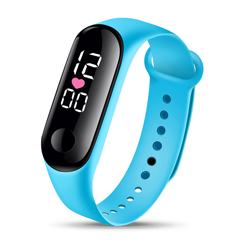 LED Kids Bracelet Watch Night Light Touch Screen Sports Electronic Watch