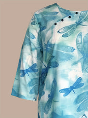 Women's Plus Dragonfly Print Tee & Pants Set