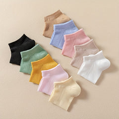 10 Pairs Women's Soft Lightweight Low Cut Ankle Socks Solid Colors