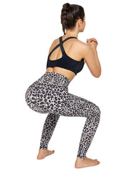 UUE High Waist Yoga Pants With Pockets Tummy Control Leopard Leggings