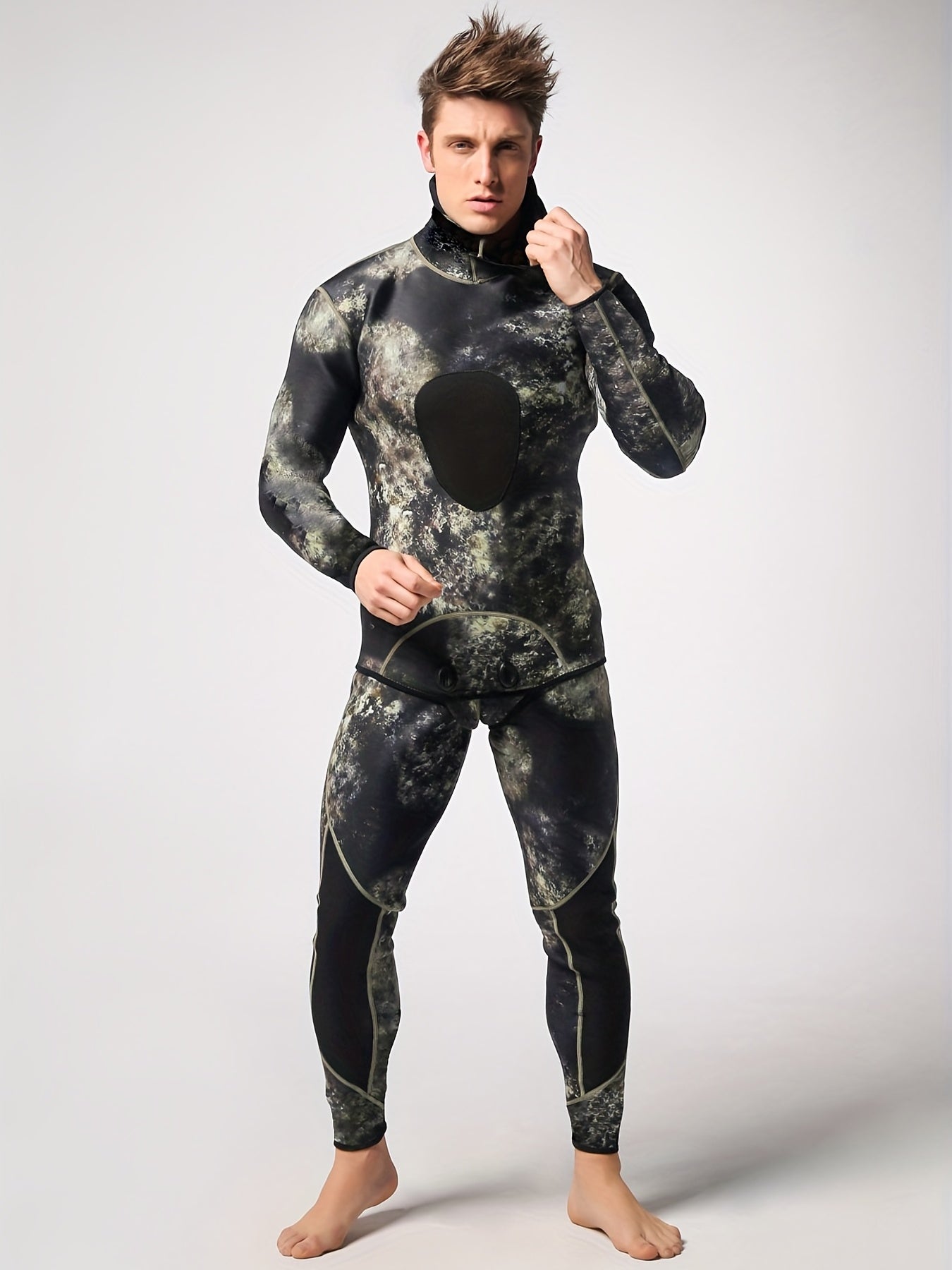 Men's 1.5mm Neoprene Hoodie Wetsuit Full Suit