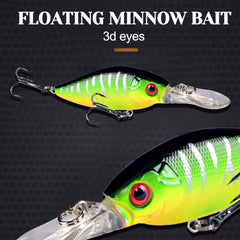 6pcs Floating Minnow Fishing Jerkbait Hard Bait Fishing Crankbait