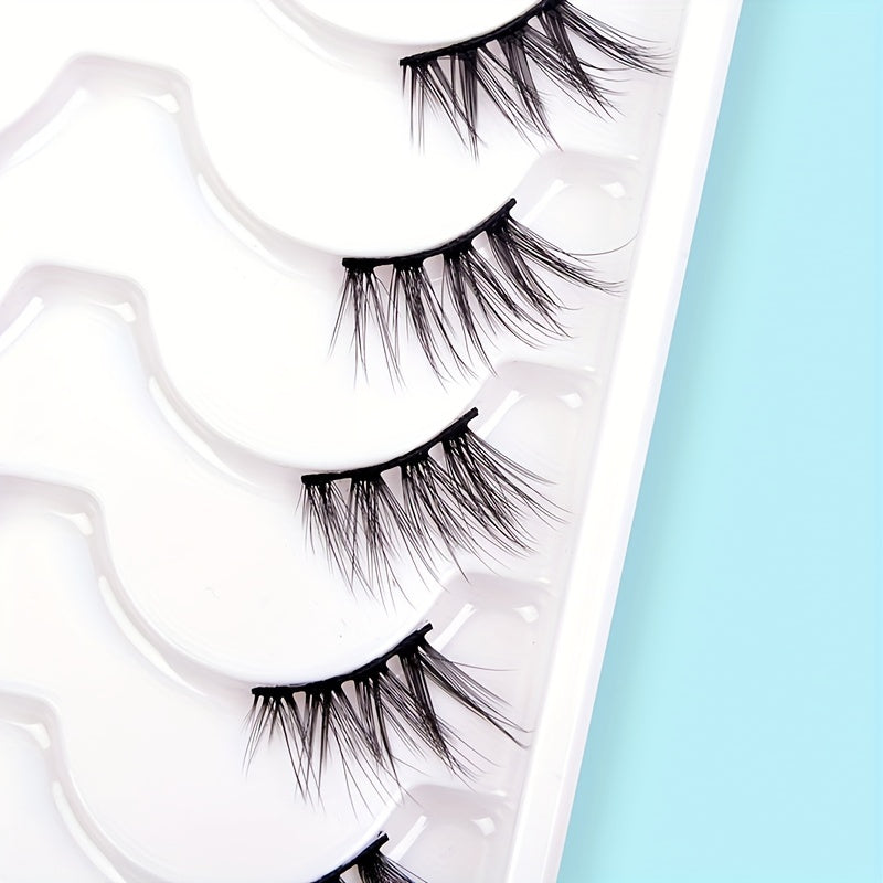 6 Pairs Natural Looking Cat Eye False Lashes for Makeup