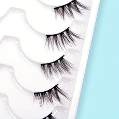 6 Pairs Natural Looking Cat Eye False Lashes for Makeup