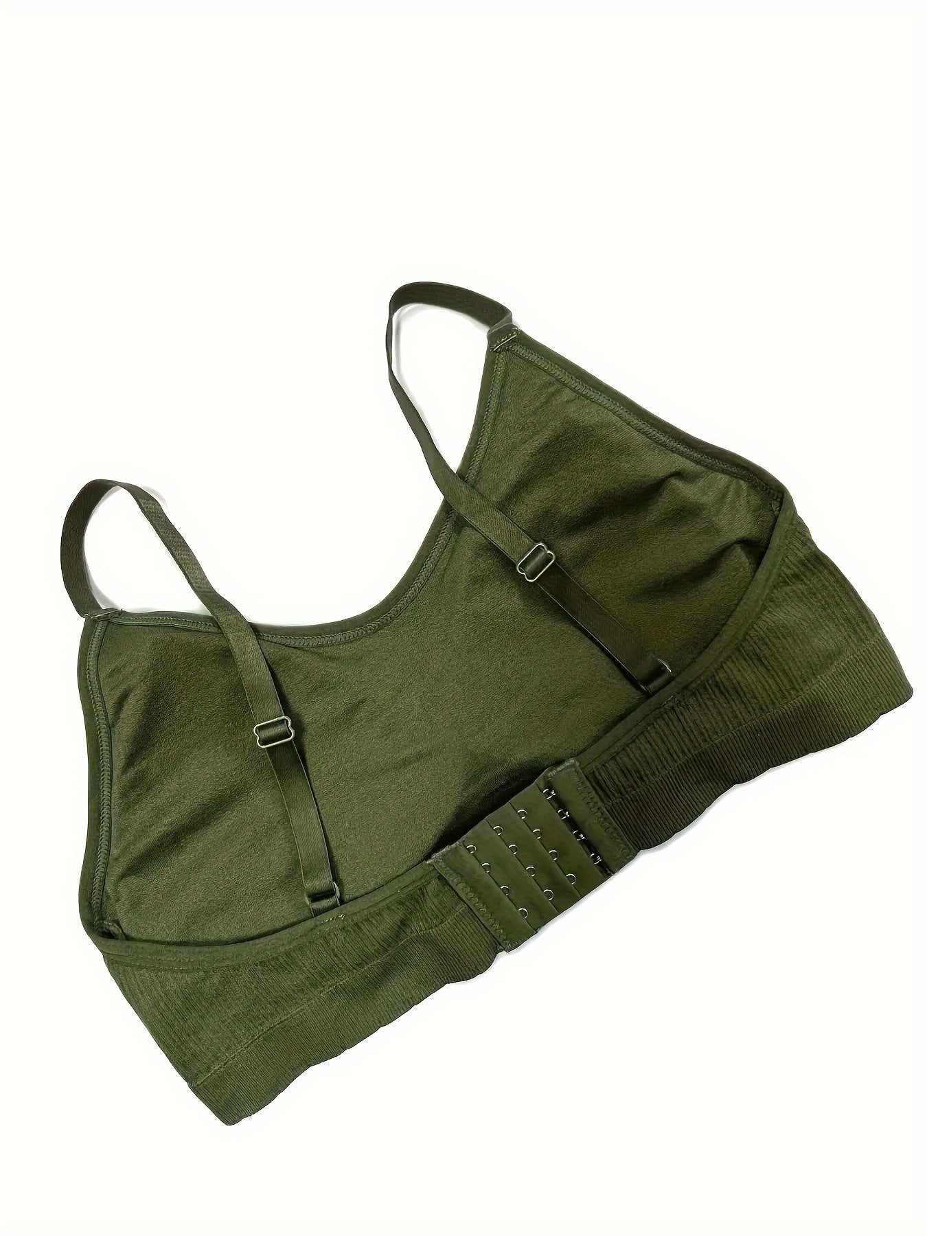 Sports Bra Seamless Ribbed with Removable Pads High Stretch Bra