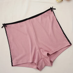 Soft & Comfy Bow Tie Sleep Bottoms Elastic Waistband Shorts