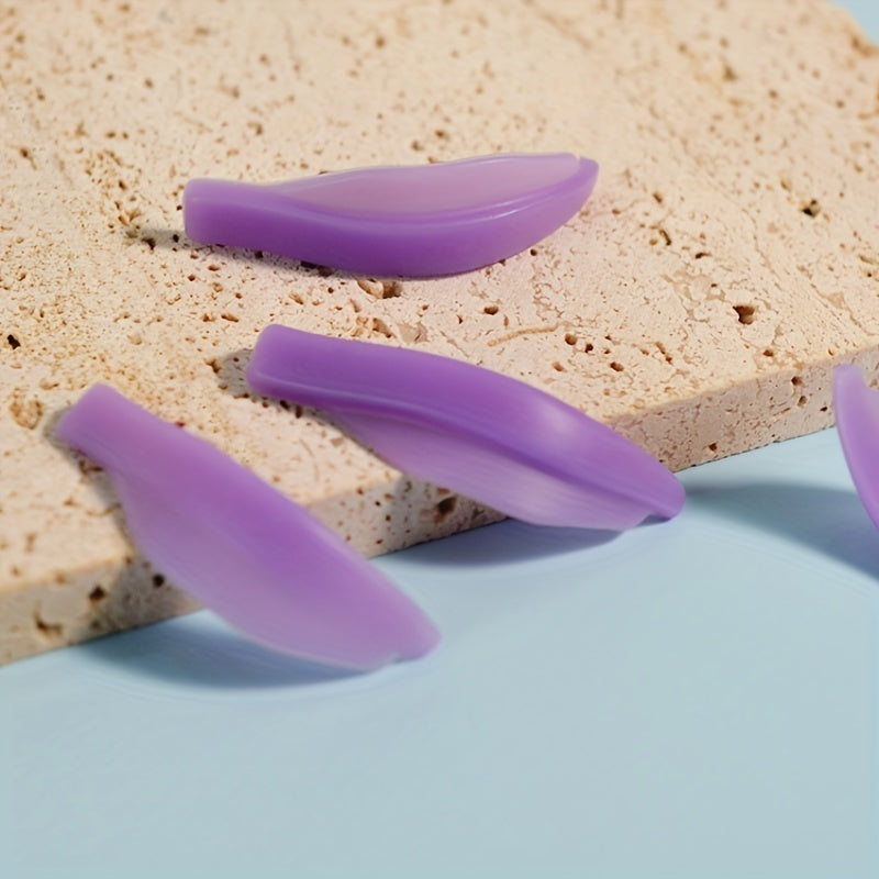 8Pcs Silicone Eyelash Perming Curler Lash Lift Rods Beauty Tool Purple & Green