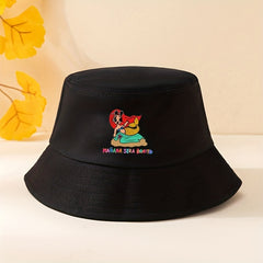 Y2K Mermaid Print Bucket Hat Basin Hat Candy Lightweight Fisherman Cap Sun Hat