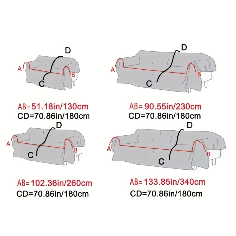 Universal Sofa Slipcover Four Seasons Anti-Scratch Dustproof Furniture Protector