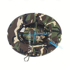 Outdoor Camouflage Sun Protection Bucket Hat for Camping Hiking Mountaineering