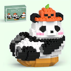 Panda Pumpkin Hat Building Blocks Toy