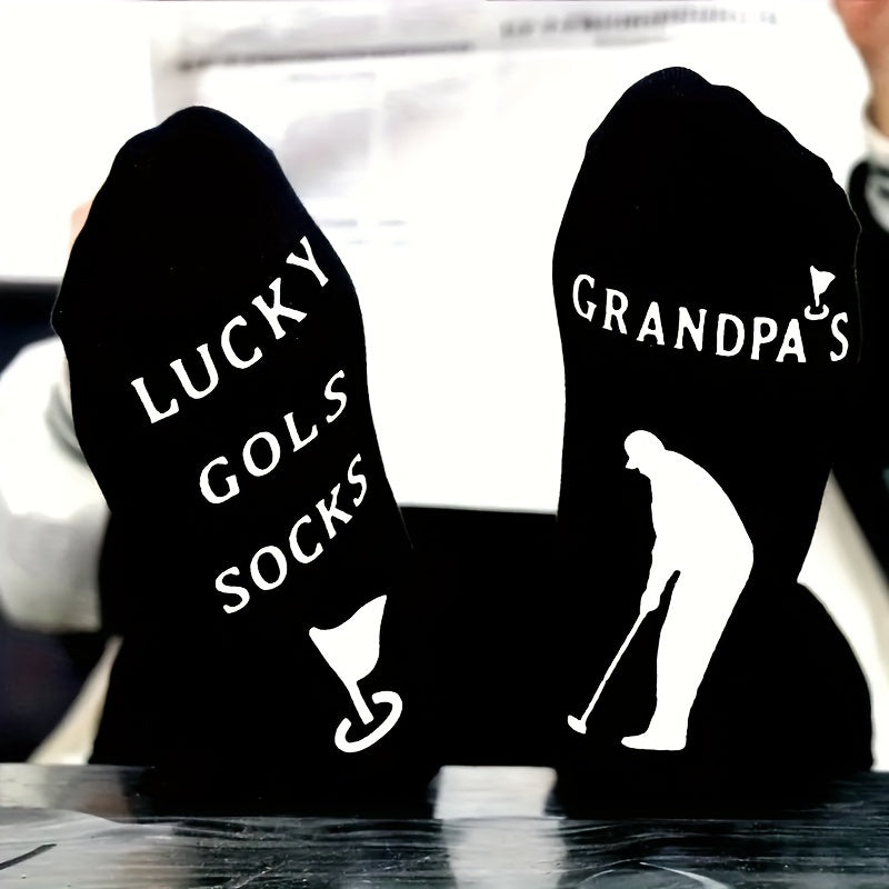 Men's Novelty Non Slip Rubber Graphic Crew Socks for Autumn Winter
