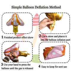 Forest Theme Birthday Mushrooms Balloons