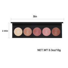 LANGMANNI 5 Colors High Light Contour Palette for Natural Bright Makeup