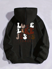 Kangaroo Pocket Hoodie Casual Long Sleeve Drawstring Hoodies Sweatshirt