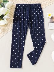 3-Pack Girls Stretchy Legging Pants Polka Dots Tie Dyed Floral Print