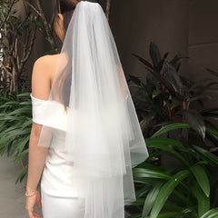 Double Layer Bride Wedding Veil Long Tailed Bride Accessories